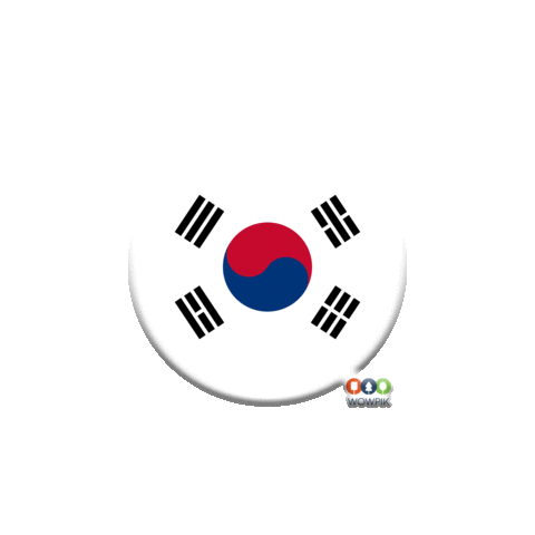 South Korea Flag Sticker by wowcreative@wowpik.vn