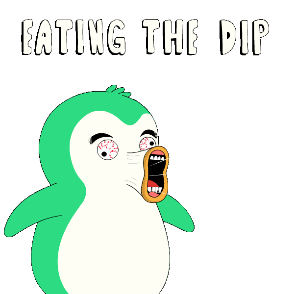 Hungry Penguin Sticker by Abster