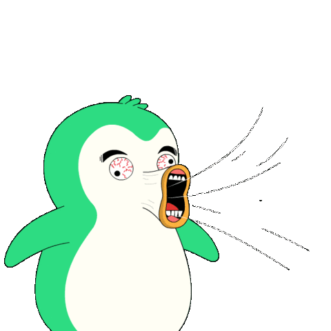 Hungry Penguin Sticker by Abster