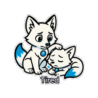 Tired Aww Sticker