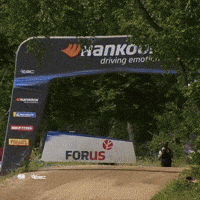Jump Driving GIF by FIA European Rally Championship