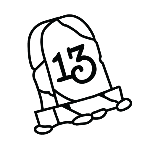 Tough Luck Grave Sticker by Harveys Seatbelt Bag