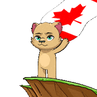 Canadian Flag Sticker by Kabu