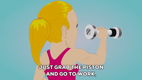 woman shaker weight GIF by South Park 