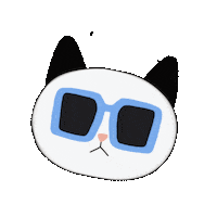 yorgita cat cool summer pink Sticker