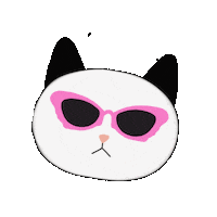 yorgita cat cool summer pink Sticker