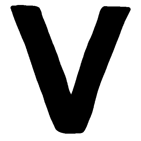 V Alphabet Sticker
