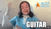 guitar total physical response GIF by ALO7.com