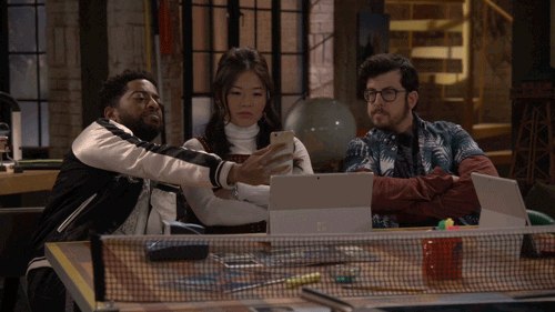 the great indoors phone GIF by CBS
