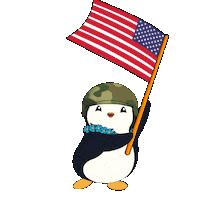 4Th Of July Usa Sticker by Pudgy Penguins