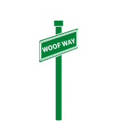 Woof Way Sticker by SAINT RUE