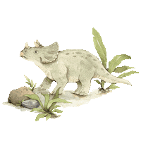 Dino Triceratops Sticker by dekornik