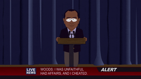 swearing tiger woods GIF by South Park 