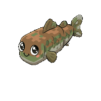 syeager3 fish fish cartoon fish cute Sticker
