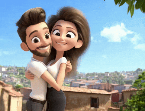 CreativosdelFuturo giphyupload animation couple town GIF