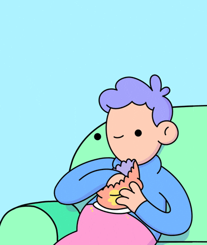 Hungry Couch Potato GIF by doodles