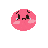 Pink Crying Sticker