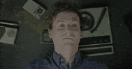 polyvinylrecords retro staring eyebrows record player GIF