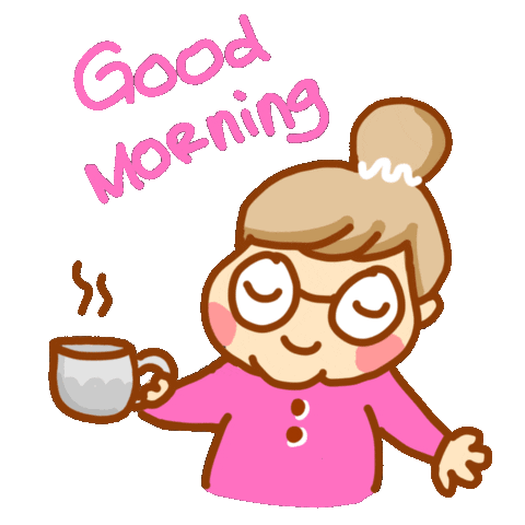 kint123 hello coffee hi morning Sticker