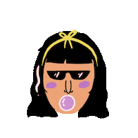 Bubble Gum Girl Sticker