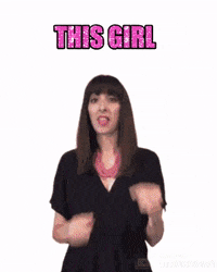 jennrobbins pink pointing points jenn GIF