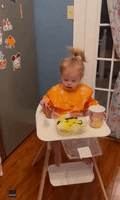 Toddler Has Cutest Reaction as Dad Swaps Her Food