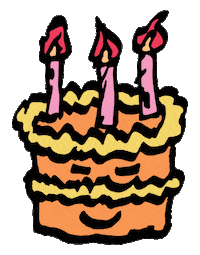 Happy Birthday Cake Sticker