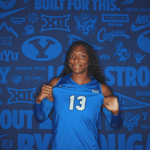 Ncaa Volleyball Go Cougs GIF by BYU Cougars