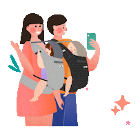 Mom Dad Sticker by Little Zen Baby