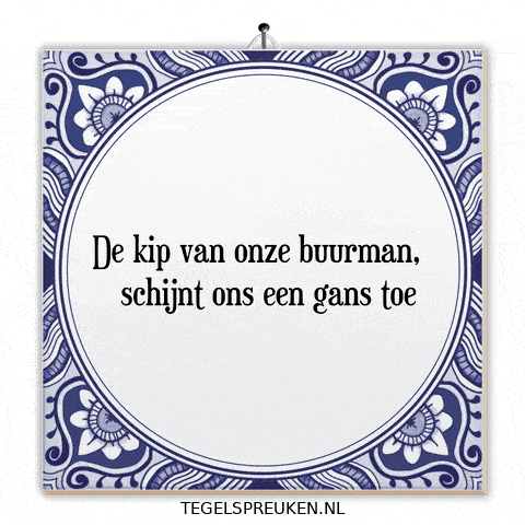 Kip Gezellig GIF by Tegelspreuken.nl