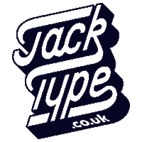 JackType logo design hand lettering jacktype jack type Sticker