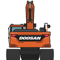 doosan_infracore construction worker caterpillar equipment Sticker