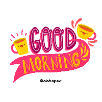 AishopVe fashion coffee good morning morning Sticker