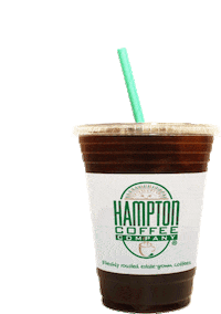 Iced Coffee Morning Sticker by HamptonCoffeeCompany
