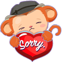 monk3yseendo sorry sosorry monk3yseendo sparkymonk3y Sticker