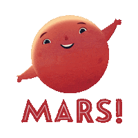 StacyMcAnulty sun moon earth mars Sticker