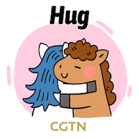 Spring Festival Hug Sticker by CGTN V-Studio