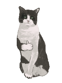 Happy Black And White Sticker