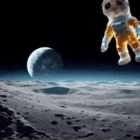 Space Astronaut GIF by Sad Hamster