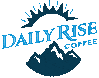 dailyrisecoffee logo coffee sunshine branding Sticker