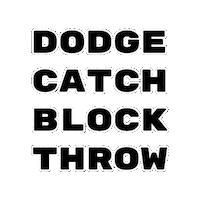 swissdodgeball throw catch block dodge Sticker