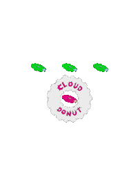 curvesign cloud loading donut cycle Sticker