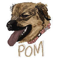 Dog Pom Sticker
