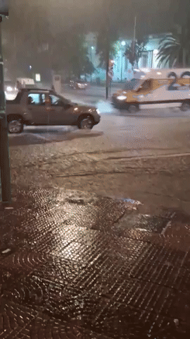Intense Rain Lashes Montevideo Amid Strong Storms
