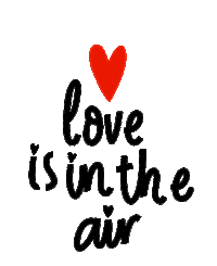 Love Is In The Air Hearts Sticker