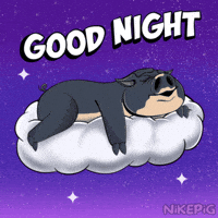Tired Good Night GIF by Nikepig