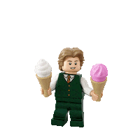 3D V Sticker by LEGO