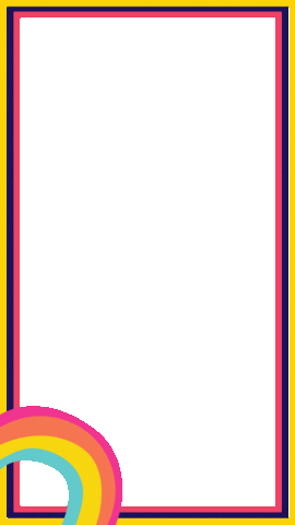 Rainbow Frame Sticker by Digital Pratik