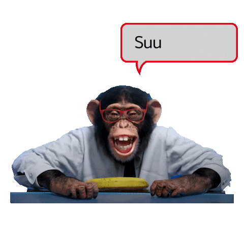 Awesome Monkey Sticker by TRIGEMA