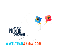 Makar Sankranti Kite Sticker by techshida